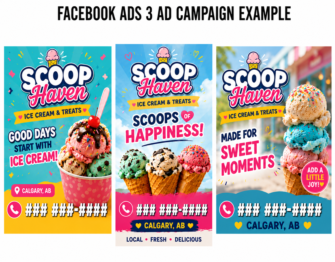 Scoop Haven 3-ad campaign example